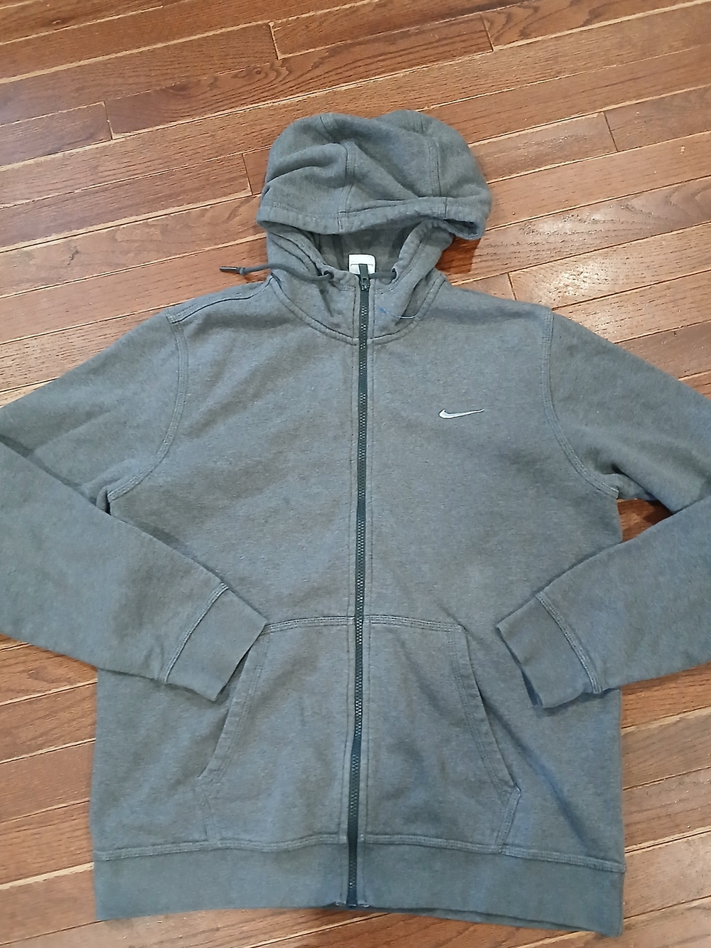 Nike Youth Gray Full-Zip Hoodie Jacket Sz Large Back To School Fall Basics